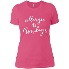 Load image into Gallery viewer, Allergic To Mondays T-Shirt Funny Women’s Mom Mama Mother - Ladies' Boyfriend T-Shirt