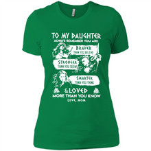 Load image into Gallery viewer, Always Remember Daughter Mom Viking - Ladies' Boyfriend T-Shirt