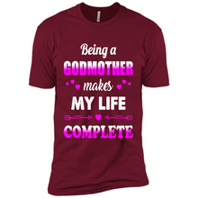 Load image into Gallery viewer, Being A Godmother Makes My Life Complete Funny mother’s day Gift For Beloved Godmother - Premium Short Sleeve T-Shirt