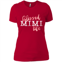Load image into Gallery viewer, Blessed Mimi Life Shirt Gift for Grandma Mother’s Day - Ladies' Boyfriend T-Shirt
