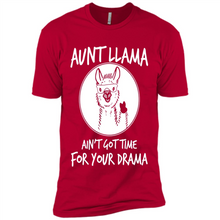 Load image into Gallery viewer, Aunt Llama – Ain’t Got Time For Your Drama – Best Mother’s Day Gift For Auntie - Premium Short Sleeve T-Shirt