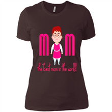 Load image into Gallery viewer, Best Mom World Cartoon Mother’s Day - Ladies' Boyfriend T-Shirt