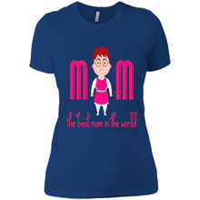 Load image into Gallery viewer, Best Mom World Cartoon Mother’s Day - Ladies' Boyfriend T-Shirt
