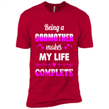 Load image into Gallery viewer, Being A Godmother Makes My Life Complete Funny mother’s day Gift For Beloved Godmother - Premium Short Sleeve T-Shirt