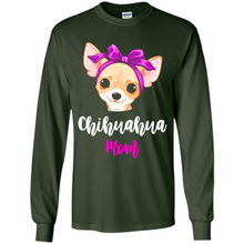 Load image into Gallery viewer, Chihuahua Mom With Purple Hairpin Funny mother’s day Gift For Dog Lovers - Long Sleeve T-Shirt
