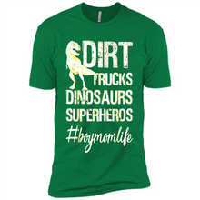 Load image into Gallery viewer, Dirt Trucks Dinosaurs Superheros boymomlife Tired - Premium Short Sleeve T-Shirt