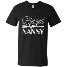 Load image into Gallery viewer, Blessed Nanny Christmas Mother’s Day Birthday Grandma - Men's V-Neck