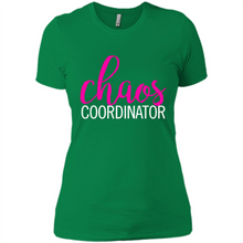 Load image into Gallery viewer, Chaos Coordinator mom is boss Mothers Day - Ladies' Boyfriend T-Shirt