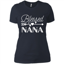 Load image into Gallery viewer, Blessed Nana Christmas Mother’s Day Birthday Grandma - Ladies' Boyfriend T-Shirt