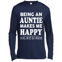 Load image into Gallery viewer, Being An Auntie Makes Me Happy, You Not So Much Funny mother’s day Gift - Canvas Long Sleeve T-Shirt