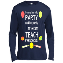 Load image into Gallery viewer, Came to Party By Party I Mean Teach Preschool Mother’s - Canvas Long Sleeve T-Shirt