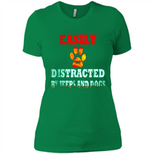 Load image into Gallery viewer, Easily Distracted By Jeeps And Dogs gift shirt for dog mom - Ladies' Boyfriend T-Shirt
