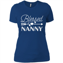 Load image into Gallery viewer, Blessed Nanny Christmas Mother’s Day Birthday Grandma - Ladies' Boyfriend T-Shirt