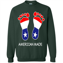 Load image into Gallery viewer, American Made Patriotic Pregnancy Baby Footprints T-shirt Mother’s Day - Sweatshirt