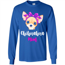 Load image into Gallery viewer, Chihuahua Mom With Purple Hairpin Funny mother’s day Gift For Dog Lovers - Long Sleeve T-Shirt