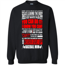 Load image into Gallery viewer, BASEBALL MOM, NEVER GIVE UP Mother’s Day - Sweatshirt