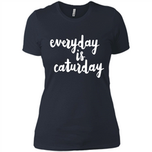 Load image into Gallery viewer, Cats T Shirt Hoodie Everyday Is Caturday Mother’s Day Gift ideas - Ladies' Boyfriend T-Shirt