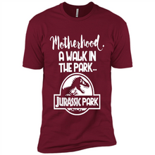 Load image into Gallery viewer, Best Mother’s Day Gift. Motherhood A Walk In The Park Jurassic Park - Premium Short Sleeve T-Shirt