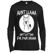 Load image into Gallery viewer, Aunt Llama – Ain’t Got Time For Your Drama  – Best Mother’s Day Gift For Auntie - Canvas Long Sleeve T-Shirt