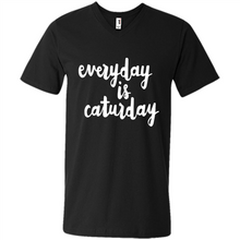 Load image into Gallery viewer, Cats T Shirt Hoodie Everyday Is Caturday Mother’s Day Gift ideas - Men's V-Neck