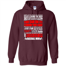 Load image into Gallery viewer, BASEBALL MOM, NEVER GIVE UP Mother’s Day - Hoodie