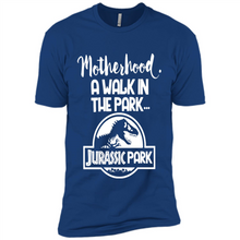 Load image into Gallery viewer, Best Mother’s Day Gift. Motherhood A Walk In The Park Jurassic Park - Premium Short Sleeve T-Shirt