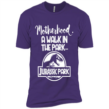Load image into Gallery viewer, Best Mother’s Day Gift. Motherhood A Walk In The Park Jurassic Park - Premium Short Sleeve T-Shirt