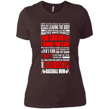 Load image into Gallery viewer, BASEBALL MOM, NEVER GIVE UP Mother’s Day - Ladies' Boyfriend T-Shirt