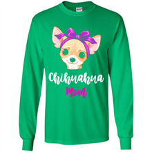Load image into Gallery viewer, Chihuahua Mom With Purple Hairpin Funny mother’s day Gift For Dog Lovers - Long Sleeve T-Shirt