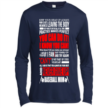 Load image into Gallery viewer, BASEBALL MOM, NEVER GIVE UP Mother’s Day - Canvas Long Sleeve T-Shirt