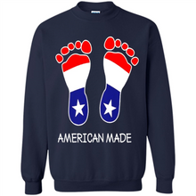 Load image into Gallery viewer, American Made Patriotic Pregnancy Baby Footprints T-shirt Mother’s Day - Sweatshirt