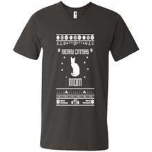 Load image into Gallery viewer, Cats T Shirt Hoodie Merry Catmas Mom Mother’s Day - Men's V-Neck