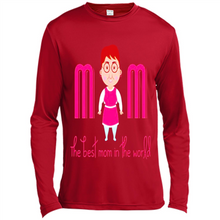 Load image into Gallery viewer, Best Mom World Cartoon Mother’s Day - Canvas Long Sleeve T-Shirt