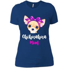 Load image into Gallery viewer, Chihuahua Mom With Purple Hairpin Funny mother’s day Gift For Dog Lovers - Ladies' Boyfriend T-Shirt