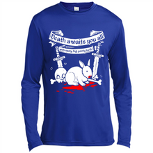 Load image into Gallery viewer, Death Awaits You All With Big Pointy Teeth - Canvas Long Sleeve T-Shirt