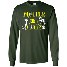 Load image into Gallery viewer, Cats T Shirt Hoodie Mother of Cats Mother’s Day - Long Sleeve T-Shirt