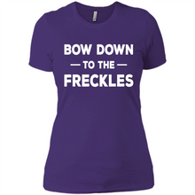 Load image into Gallery viewer, Bow Down to the Freckles Ginger Pride Mother’s Day - Ladies' Boyfriend T-Shirt