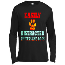 Load image into Gallery viewer, Easily Distracted By Jeeps And Dogs gift shirt for dog mom - Canvas Long Sleeve T-Shirt