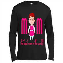 Load image into Gallery viewer, Best Mom World Cartoon Mother’s Day - Canvas Long Sleeve T-Shirt