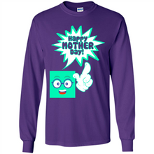 Load image into Gallery viewer, Cute Emoji With Heart Balloon Happy Mother Day - Long Sleeve T-Shirt