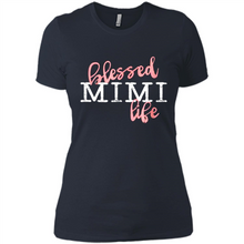 Load image into Gallery viewer, Blessed Mimi Life Shirt Gift for Grandma Mother’s Day - Ladies' Boyfriend T-Shirt