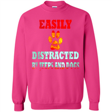 Load image into Gallery viewer, Easily Distracted By Jeeps And Dogs gift shirt for dog mom - Sweatshirt