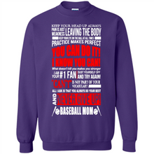 Load image into Gallery viewer, BASEBALL MOM, NEVER GIVE UP Mother’s Day - Sweatshirt