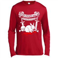Load image into Gallery viewer, Death Awaits You All With Big Pointy Teeth - Canvas Long Sleeve T-Shirt