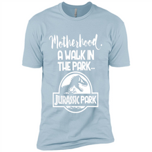 Load image into Gallery viewer, Best Mother’s Day Gift. Motherhood A Walk In The Park Jurassic Park - Premium Short Sleeve T-Shirt