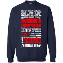 Load image into Gallery viewer, BASEBALL MOM, NEVER GIVE UP Mother’s Day - Sweatshirt