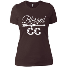 Load image into Gallery viewer, Blessed GG Christmas Mother’s Day Birthday Grandma - Ladies' Boyfriend T-Shirt