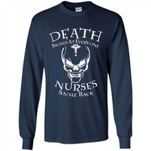 Load image into Gallery viewer, Death Smiles At Everyone Nurses Smile Back Shirt Mothers Day - Long Sleeve T-Shirt
