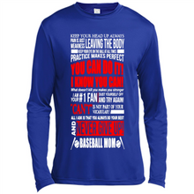 Load image into Gallery viewer, BASEBALL MOM, NEVER GIVE UP Mother’s Day - Canvas Long Sleeve T-Shirt