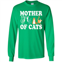 Load image into Gallery viewer, Cats T Shirt Hoodie Mother of Cats Mother’s Day1 - Long Sleeve T-Shirt